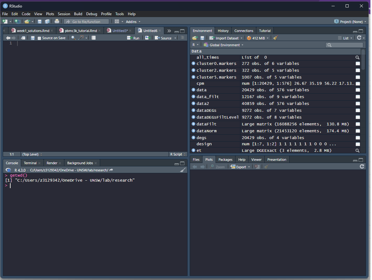 rstudio console